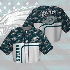 Philadelphia Eagles Crop Top Baseball Jersey 127