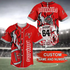 Tampa Bay Buccaneers Personalized Baseball Jersey BG54