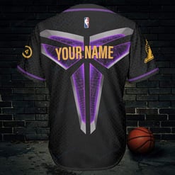 Los Angeles Lakers Personalized Baseball Jersey 465