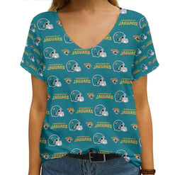 Jacksonville Jaguars V-neck Women T-shirt