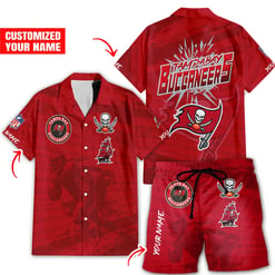 Tampa Bay Buccaneers Combo Hawaiian Shirt and Shorts HSAS0022