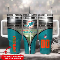 Miami Dolphins Personalized Limited Edition Sport Fan Gift 40oz Tumbler AZC40OZT130