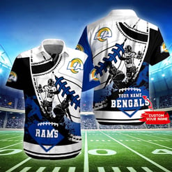 Los Angeles Rams Personalized Button Shirt BB398