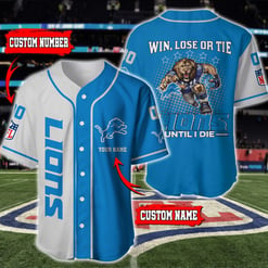 Detroit Lions Personalized Baseball Jersey BG572