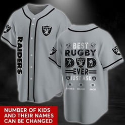 Las Vegas Raiders Personalized Baseball Jersey 493