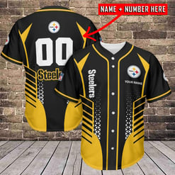 Pittsburgh Steelers Personalized Baseball Jersey BG704