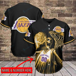 Los Angeles Lakers Personalized Baseball Jersey BG238