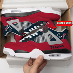 Houston Texans Personalized AJ4 Sneaker BG55