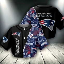 New England Patriots Crop Top Baseball Jersey 67