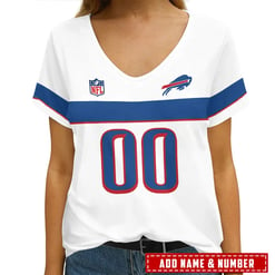 Buffalo Bills Personalized V-neck Women T-shirt AGCWTS247