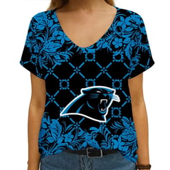 Carolina Panthers V-neck Women T-shirt