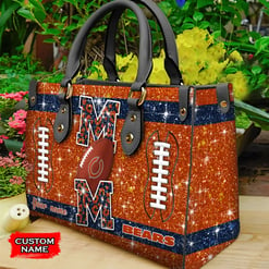 Chicago Bears Personalized Leather Hand Bag BBLTHB573