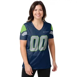 Seattle Seahawks Personalized V-neck Women T-shirt BG734