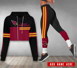 Arizona Cardinals Personalized Combo Croptop Hoodie And Leggings AZCLG058+AZC2CHD058