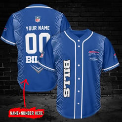 Buffalo Bills Personalized Baseball Jersey AZC44