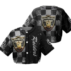 Las Vegas Raiders Crop Top Baseball Jersey 130