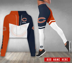 Chicago Bears Personalized Combo Croptop Hoodie And Leggings AZCLG082+AZC2CHD082