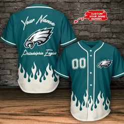 Philadelphia Eagles Personalized Baseball Jersey BG976