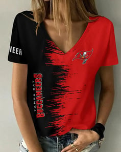 Tampa Bay Buccaneers V-neck Women T-shirt BG12