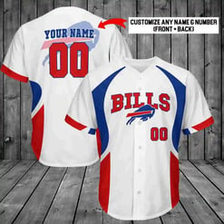 Buffalo Bills Personalized  Baseball Jersey 264