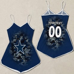 Dallas Cowboys Women Romper Jumpsuit 3D Printed S004