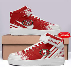 San Francisco 49ers Personalized High AF1 Sneakers BG01