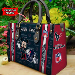 Houston Texans Personalized Leather Hand Bag BBLTHB516