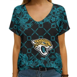 Jacksonville Jaguars V-neck Women T-shirt