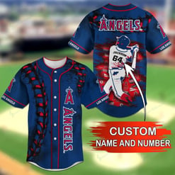 Los Angeles Angels Personalized Baseball Jersey BG03