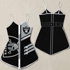 Las Vegas Raiders Women Romper Jumpsuit 3D Printed S065