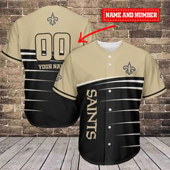 New Orleans Saints Personalized Baseball Jersey BG431