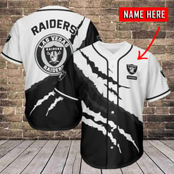 Las Vegas Raiders Personalized Baseball Jersey BG712