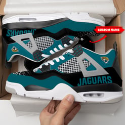 Jacksonville Jaguars Personalized AJ4 Sneaker BG108