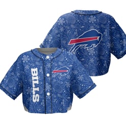 Buffalo Bills Crop Top Baseball Jersey 45