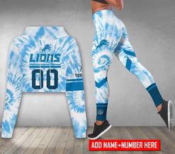 Detroit Lions Personalized Combo Croptop Hoodie And Leggings AZCLG136+AZC2CHD136