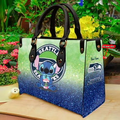 Seattle Seahawks Personalized Leather Hand Bag BBLTHB725