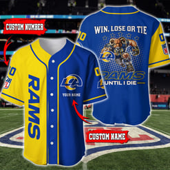 Los Angeles Rams Personalized Baseball Jersey BG580