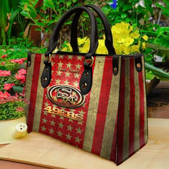 San Francisco 49ers Personalized Leather Hand Bag BBLTHB687