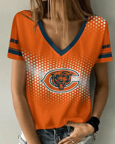 Chicago Bears Summer V-neck Women T-shirt 118