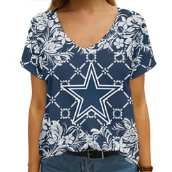 Dallas Cowboys V-neck Women T-shirt