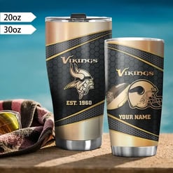 Minnesota Vikings Personalized Tumbler BG437