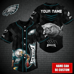 Philadelphia Eagles Personalized Baseball Jersey BG373