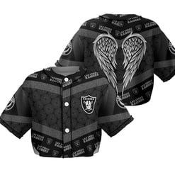 Las Vegas Raiders Crop Top Baseball Jersey 78