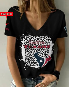 Houston Texans Personalized V-neck Women T-shirt AGCWTS211