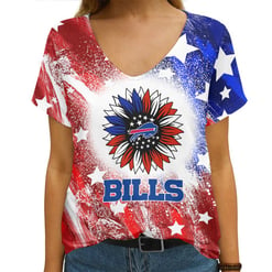 Buffalo Bills V-neck Women T-shirt