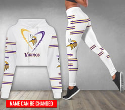 Minnesota Vikings Personalized Combo Croptop Hoodie And Leggings AZCLG130+AZC2CHD130