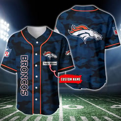 Denver Broncos Personalized Baseball Jersey BG227