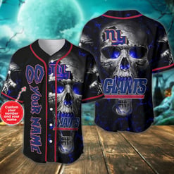 New York Giants Personalized Baseball Jersey BG334