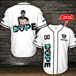 Las Vegas Raiders Personalized Baseball Jersey BG597