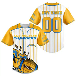 Los Angeles Chargers Personalized Baseball Jersey BG745